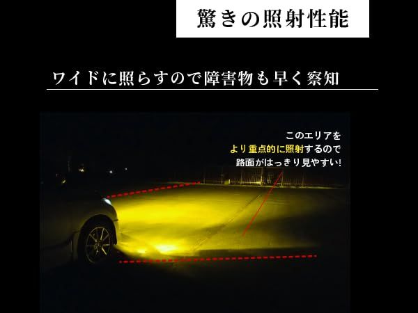 HID屋 LEDフォグランプ イエロー H8 H11 H16 配線レス 5400lm 車検対応 取付簡単 爆光 12V 2本1セット SEAR 32b52b2e