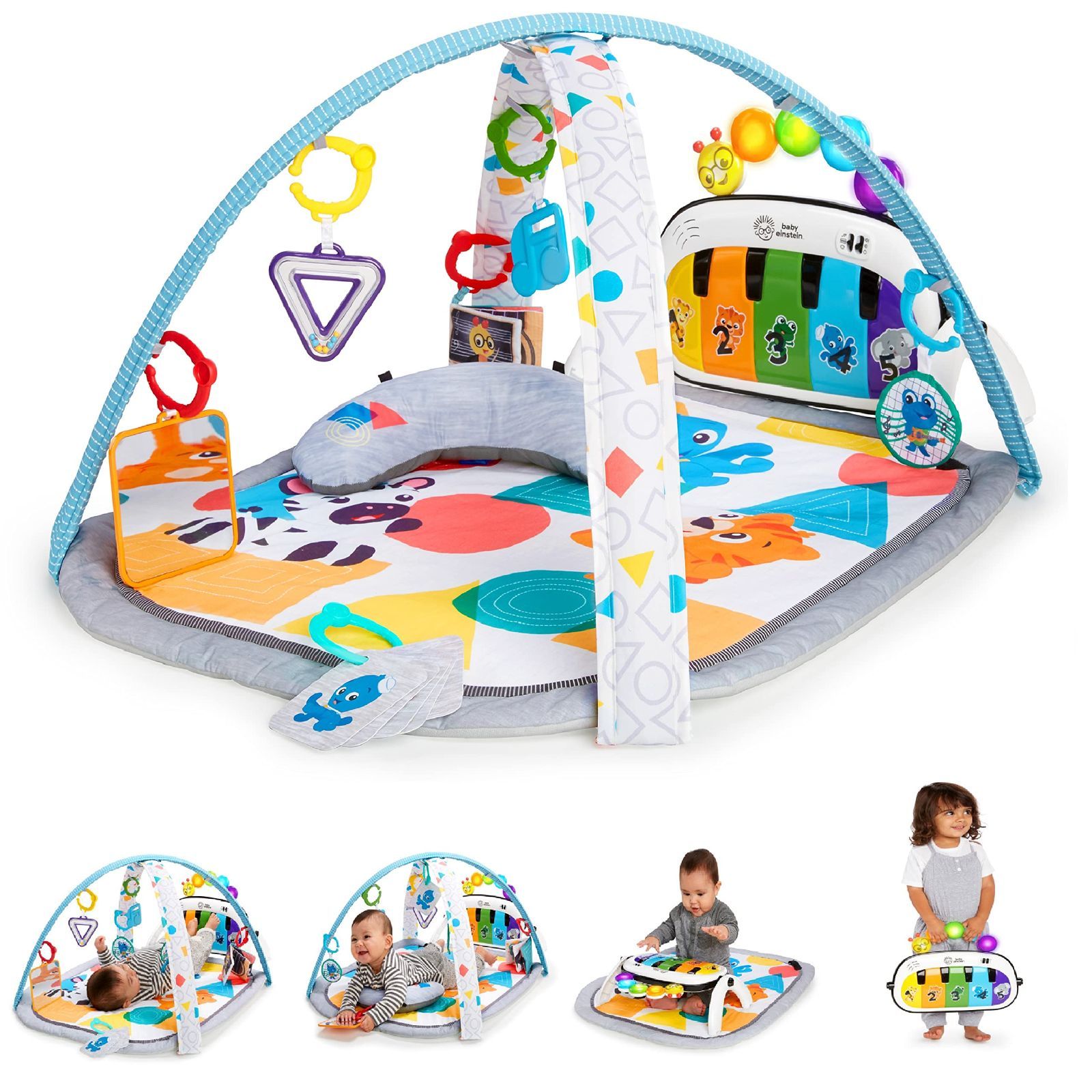 【人気商品】新生児 幼児 室内遊具 楽器 知育玩具 ライト 音楽 キッキンチューンズ・ジム 11749 1 in 4 Einstein Baby ベビーアインシュタイン