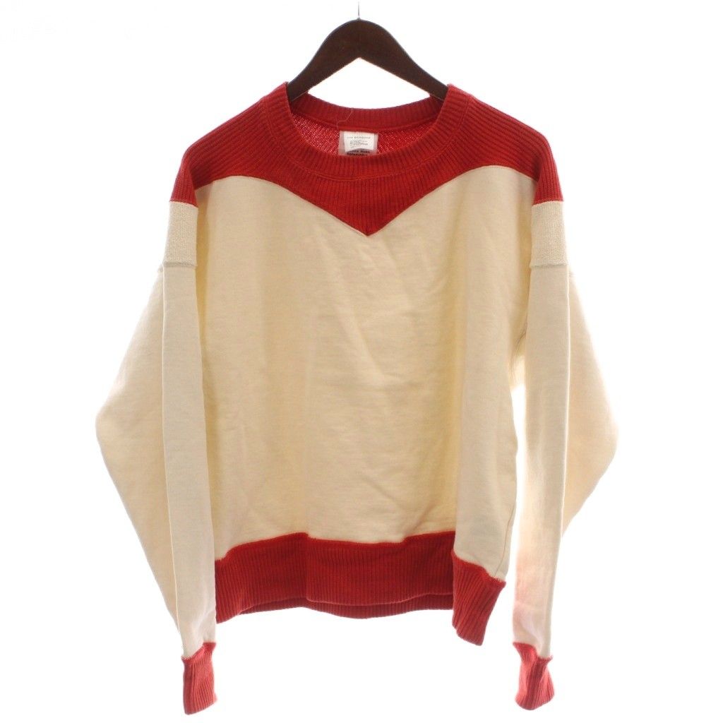 シンゾーン Shinzone COLOR BLOCK SWEATSHIRT スウェット トレーナー FO アイボリー 赤 長袖 25AMSCU09 /GG