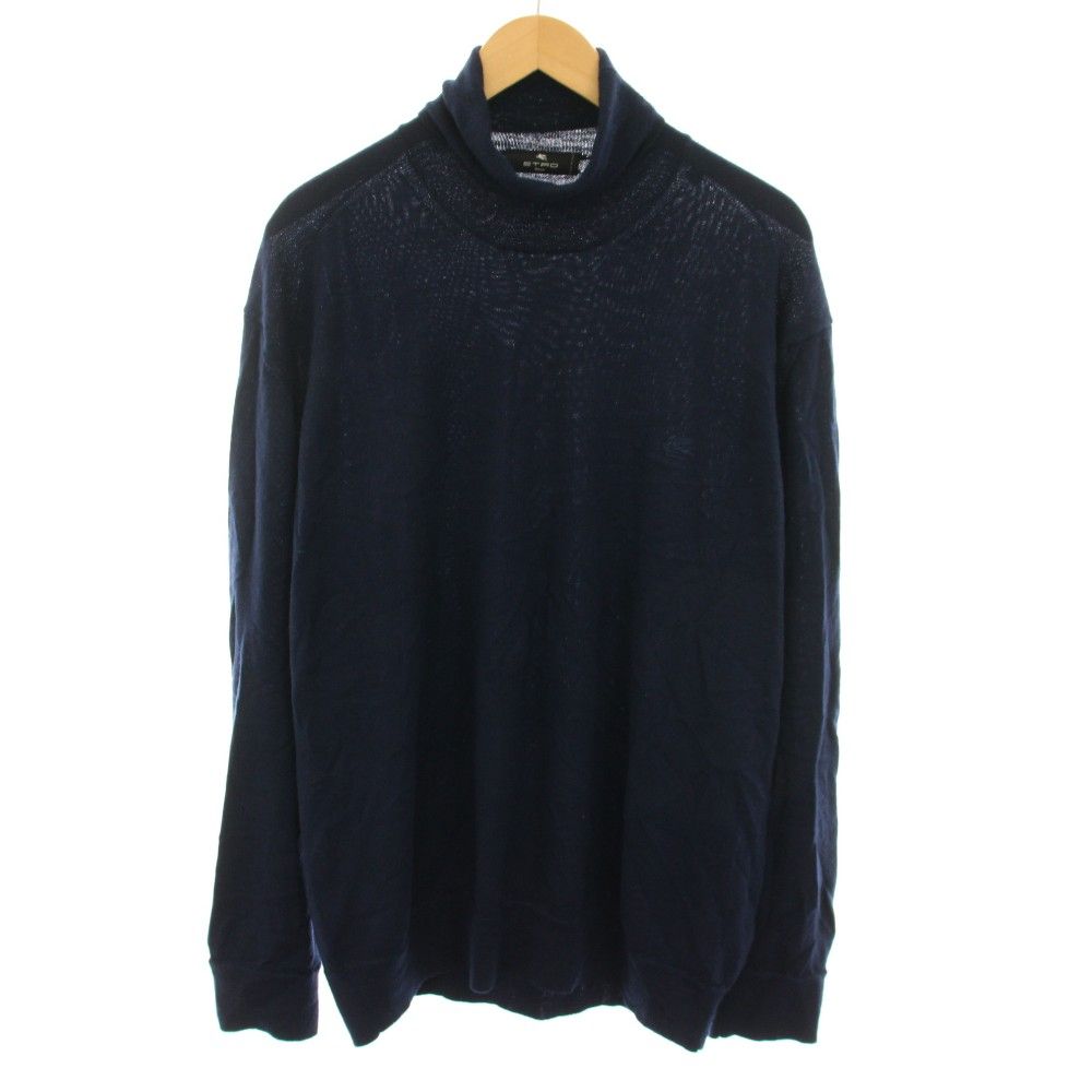 エトロ ETRO ニット セーター タートルネック 長袖 ロゴ刺繍 3XL 紺 ネイビー 232-1M507-9603 /YT 15,466円