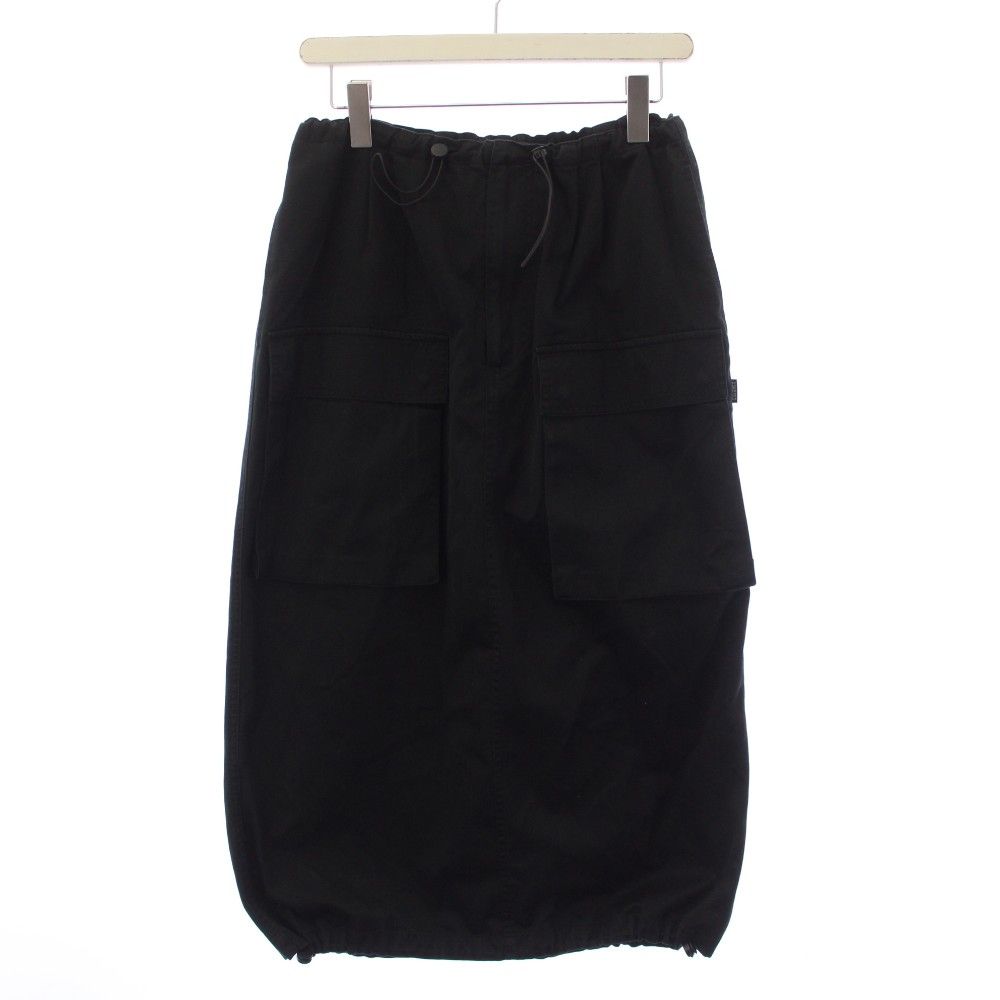 エムエムシックス メゾンマルジェラ MM6 Maison Margiela 24SS カーゴスカート ロング ジップフライ 36 黒 S52MI0008 /BM