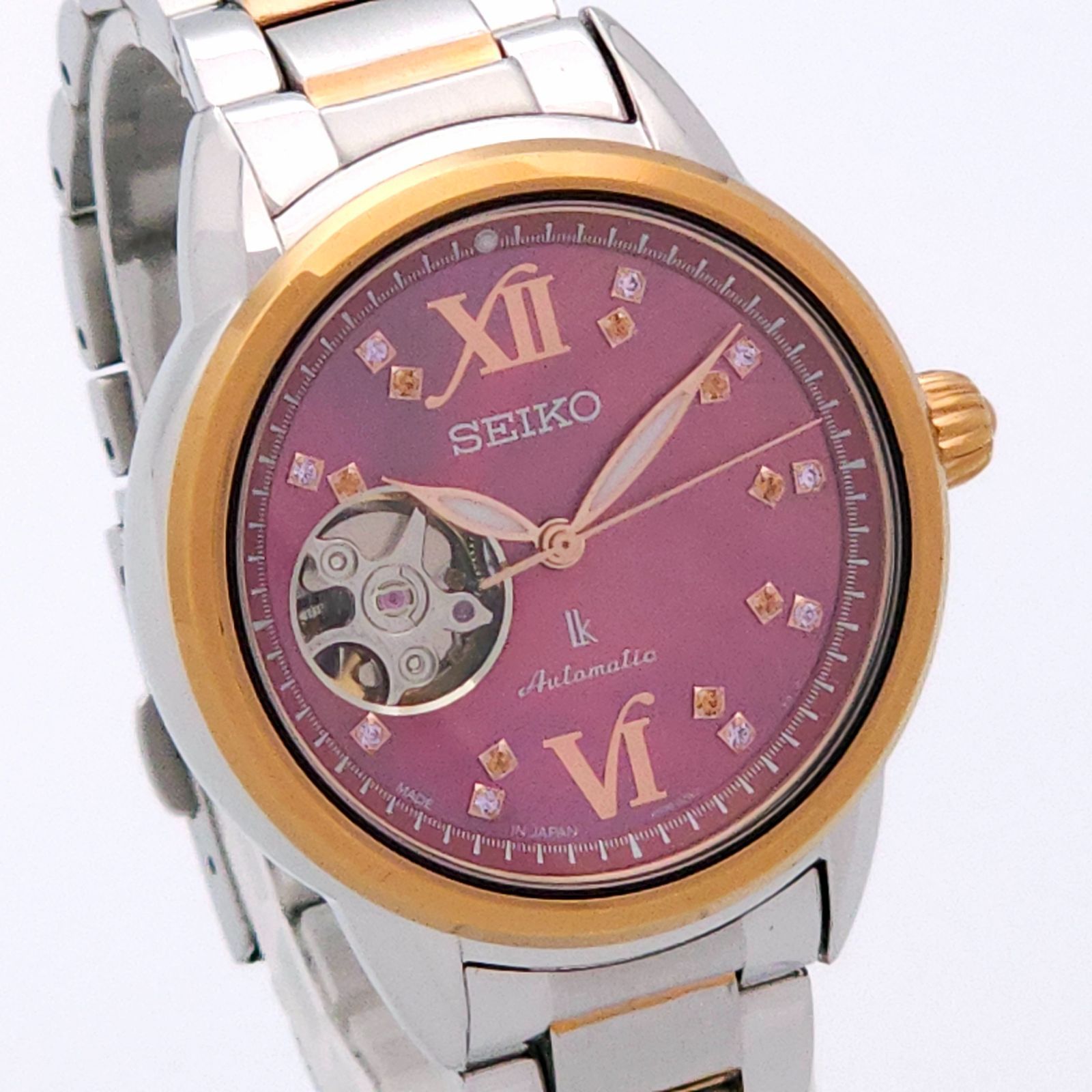 ★本体良品 SEIKO セイコー ルキア 4R38-01W0 自動巻 動作品 シェル 2019年秋限定モデル 箱.コマあり