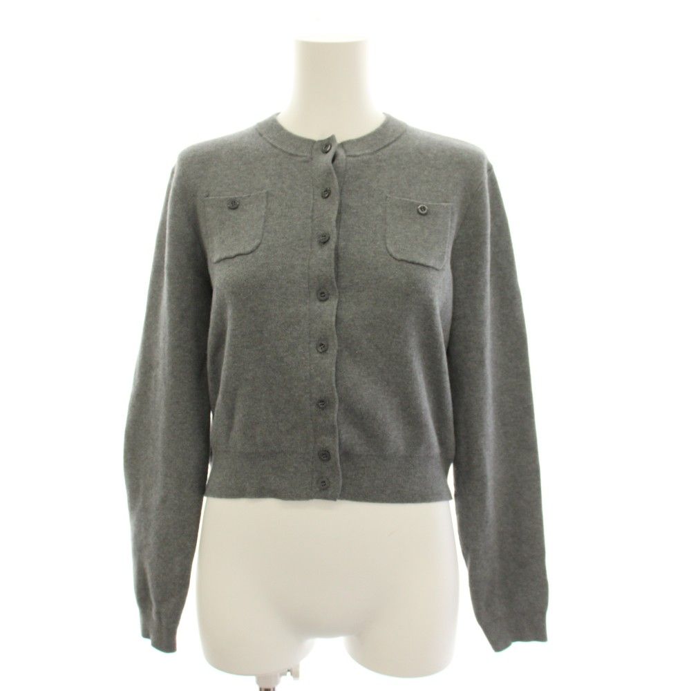 キャバン CABaN 23AW コットンカシミヤ クルーネックカーディガン ニット 長袖 XS グレー 39-02-34-02001 /YM