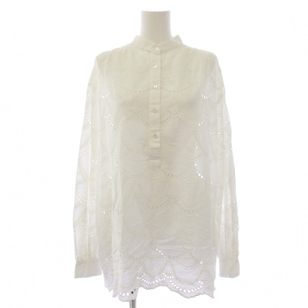 ヌキテパ NE QUITTEZ PAS! ne Quittez pas BLACK TOMORROWLAND別注 カットワークシャツ ブラウス 長袖 白 ホワイト 010131BZ3TL /TK