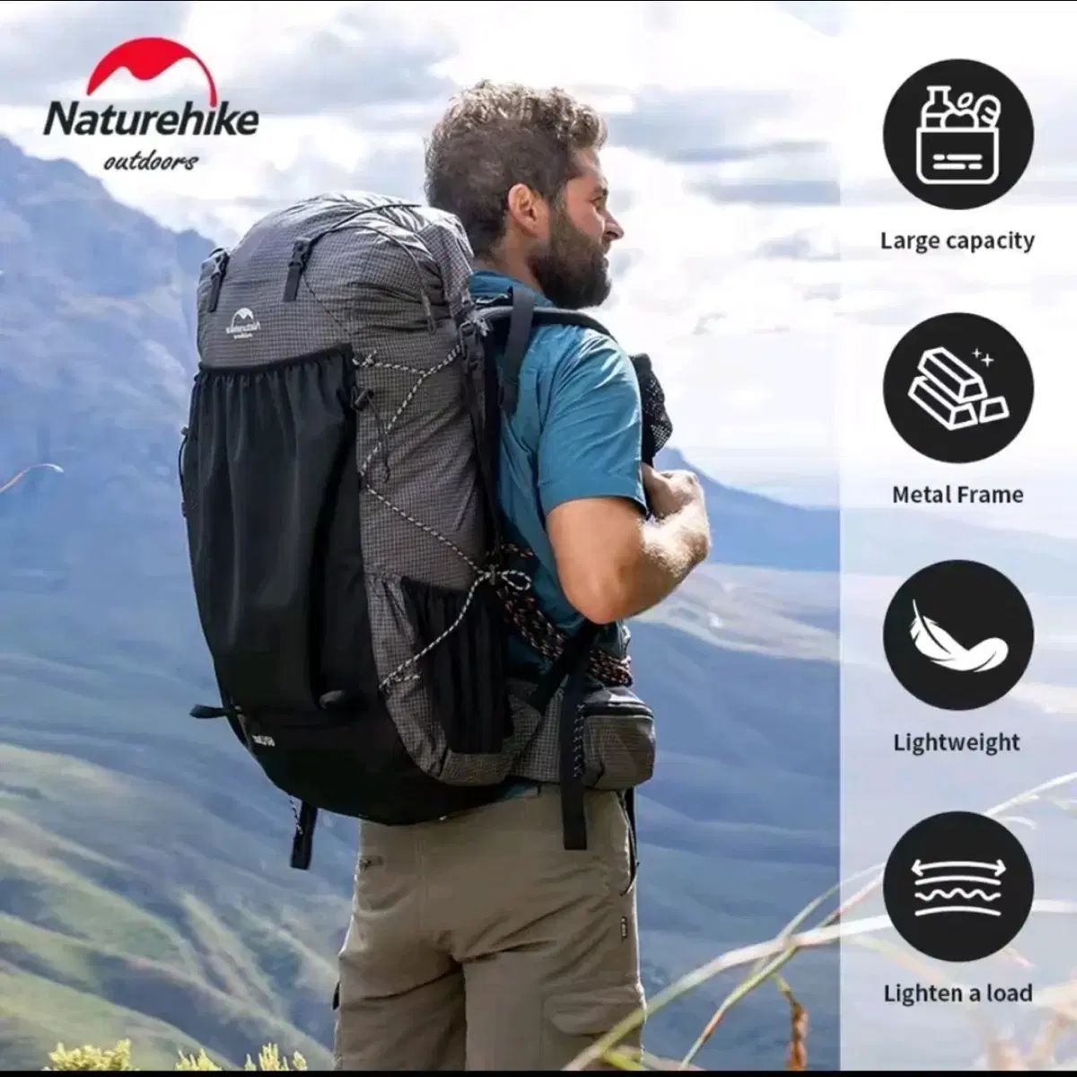 ネイチャーハイク 60 +5L 登山バックパック 新品