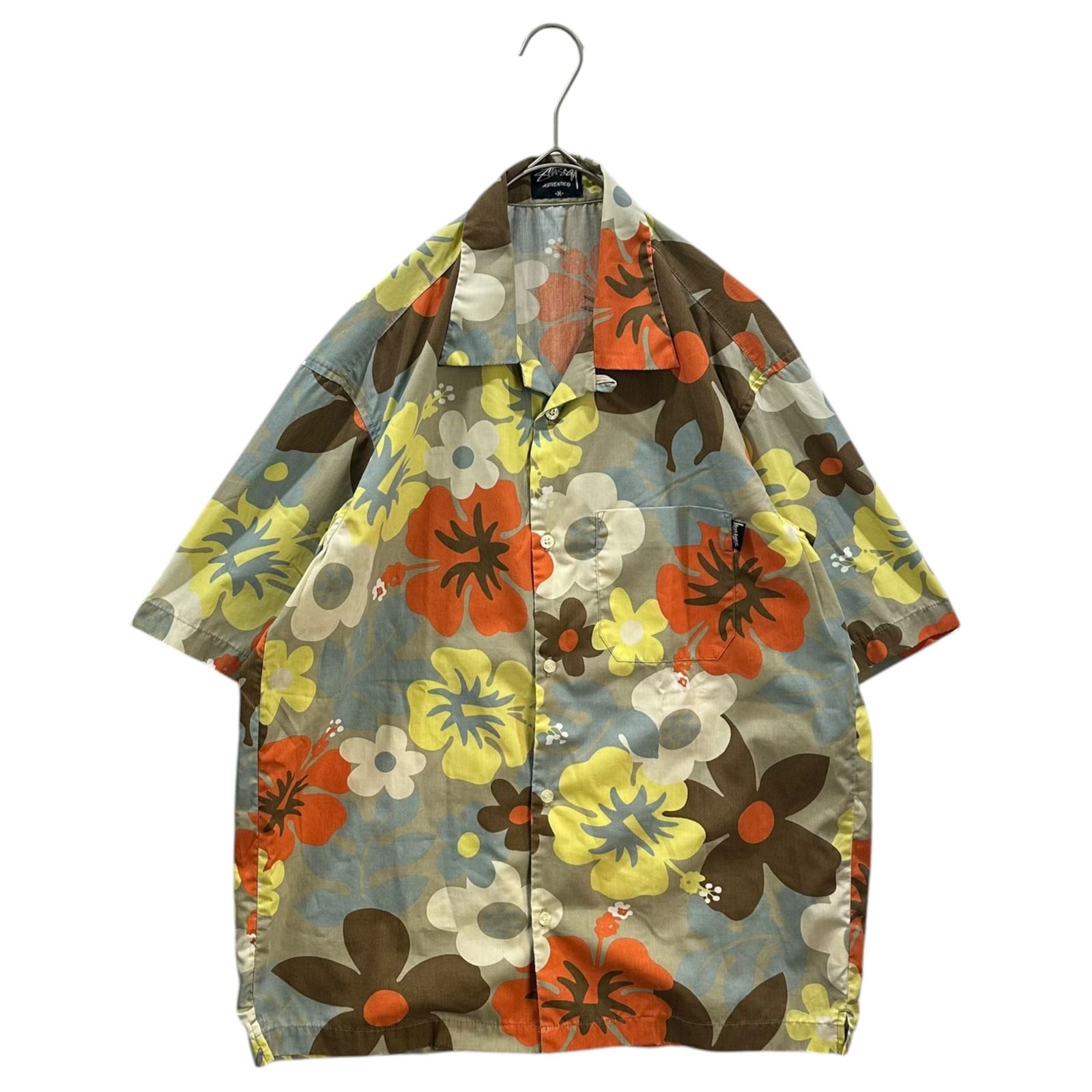 STUSSY(ステューシー) 00's Open-Collar S/S Shirt - Floral pattern オープンカラー 半袖 シャツ フラワー M マルチ 花柄 開襟