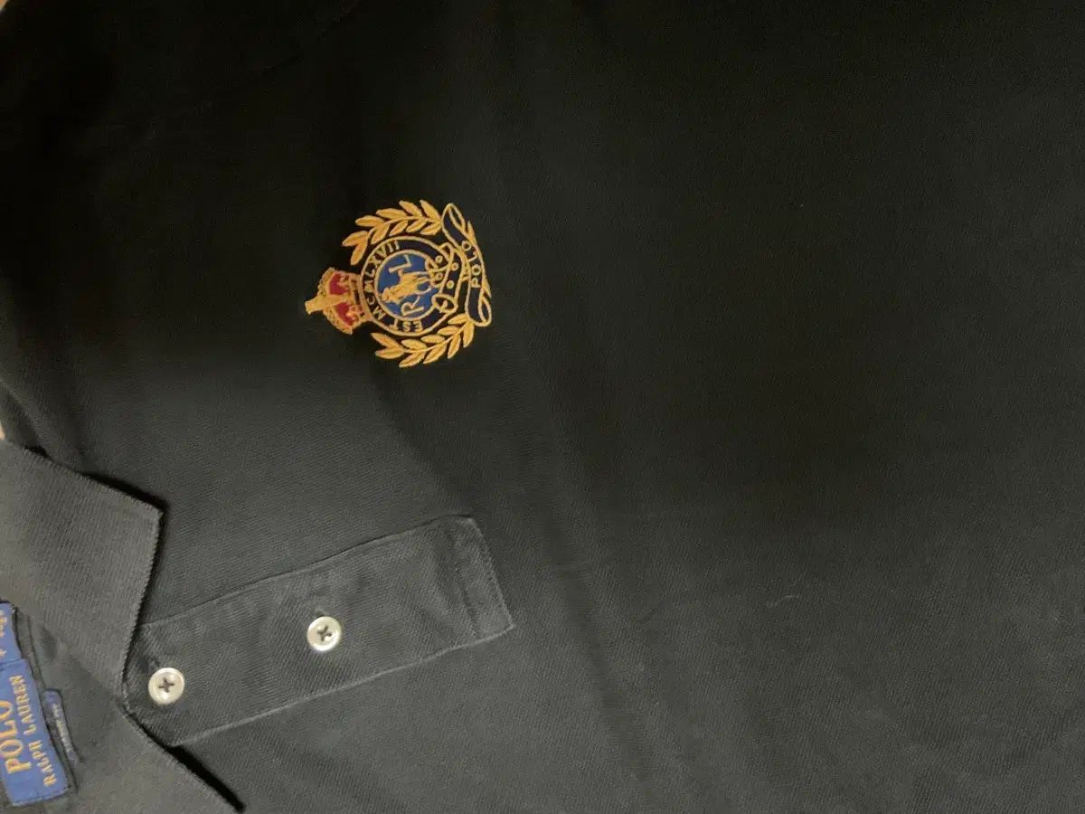 ポロ ラルフローレン ブラック 長袖 ポロTシャツ