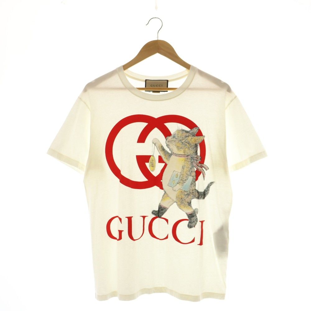 グッチ GUCCI × ヒグチユウコ 615044 日本限定 Tシャツ カットソー 半袖 XS オフホワイト /DF ■OS
