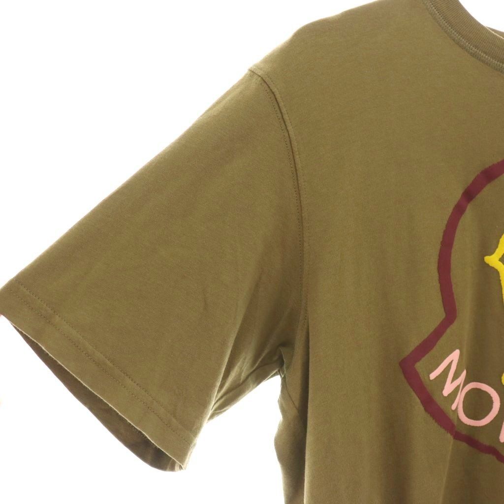 モンクレール MONCLER SS T-SHIRT プリントTシャツ カットソー XS カーキ /DF ■OS｜詳細画像