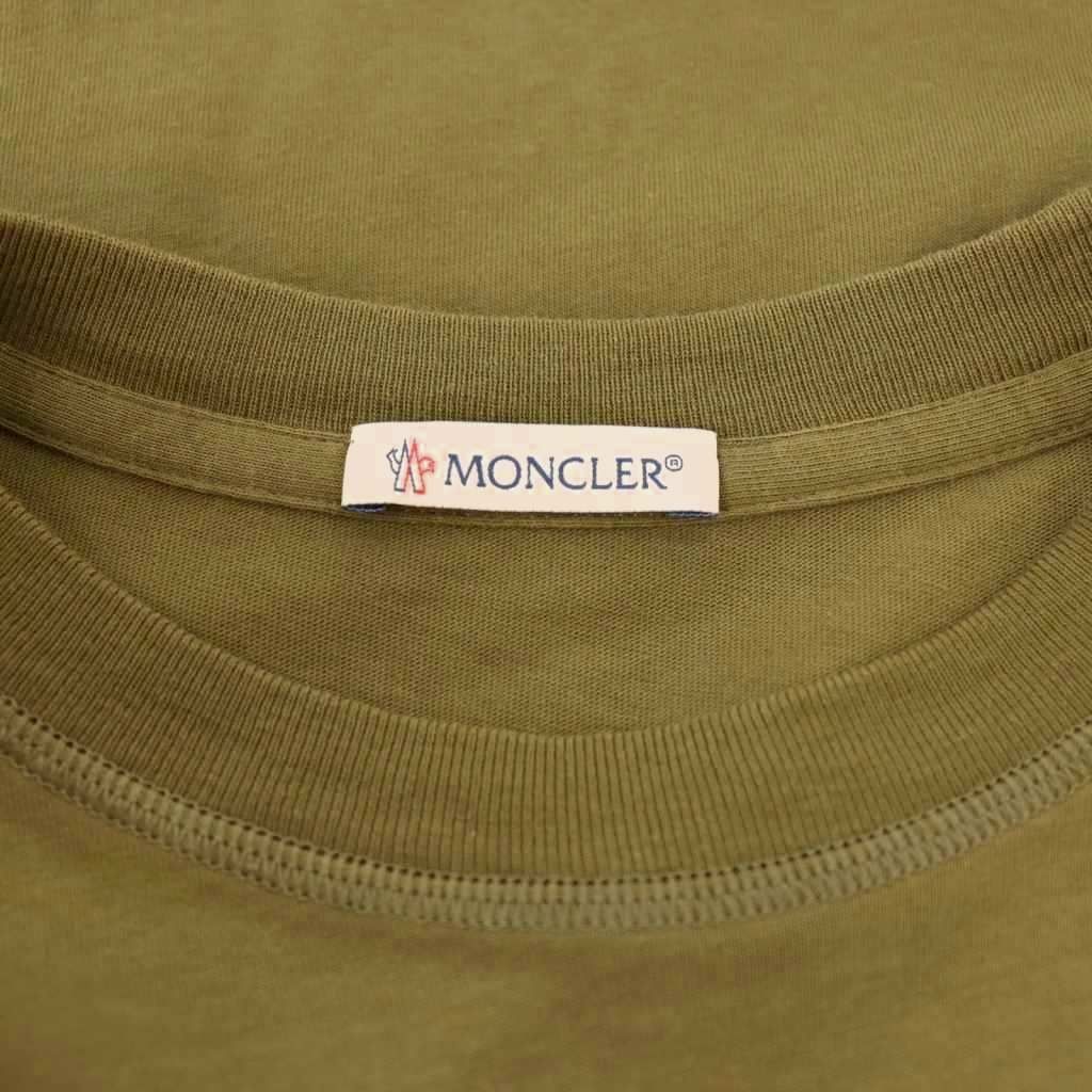モンクレール MONCLER SS T-SHIRT プリントTシャツ カットソー XS カーキ /DF ■OS｜詳細画像
