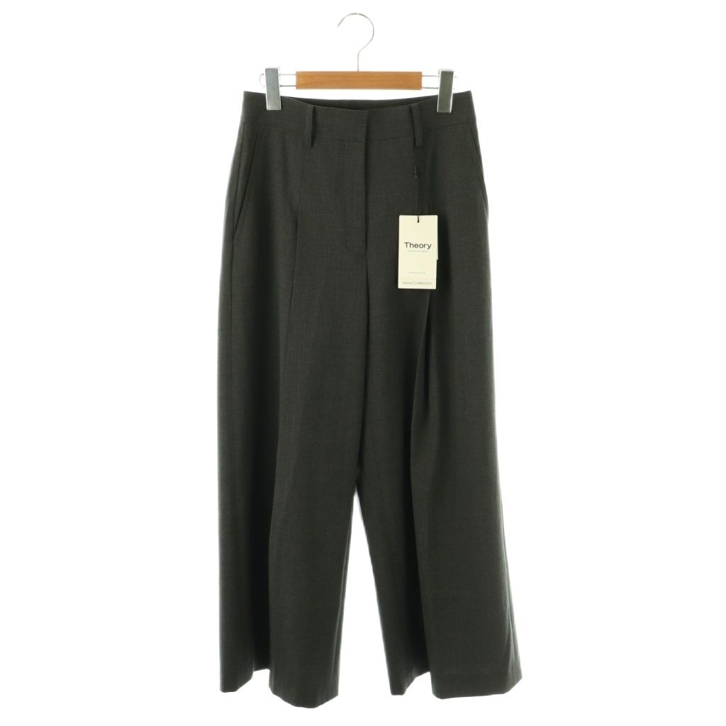 セオリー Theory 25AW Traceable Wool Pleated Trouser パンツ ワイド タック 00 グレー /HK ■OS ■SH