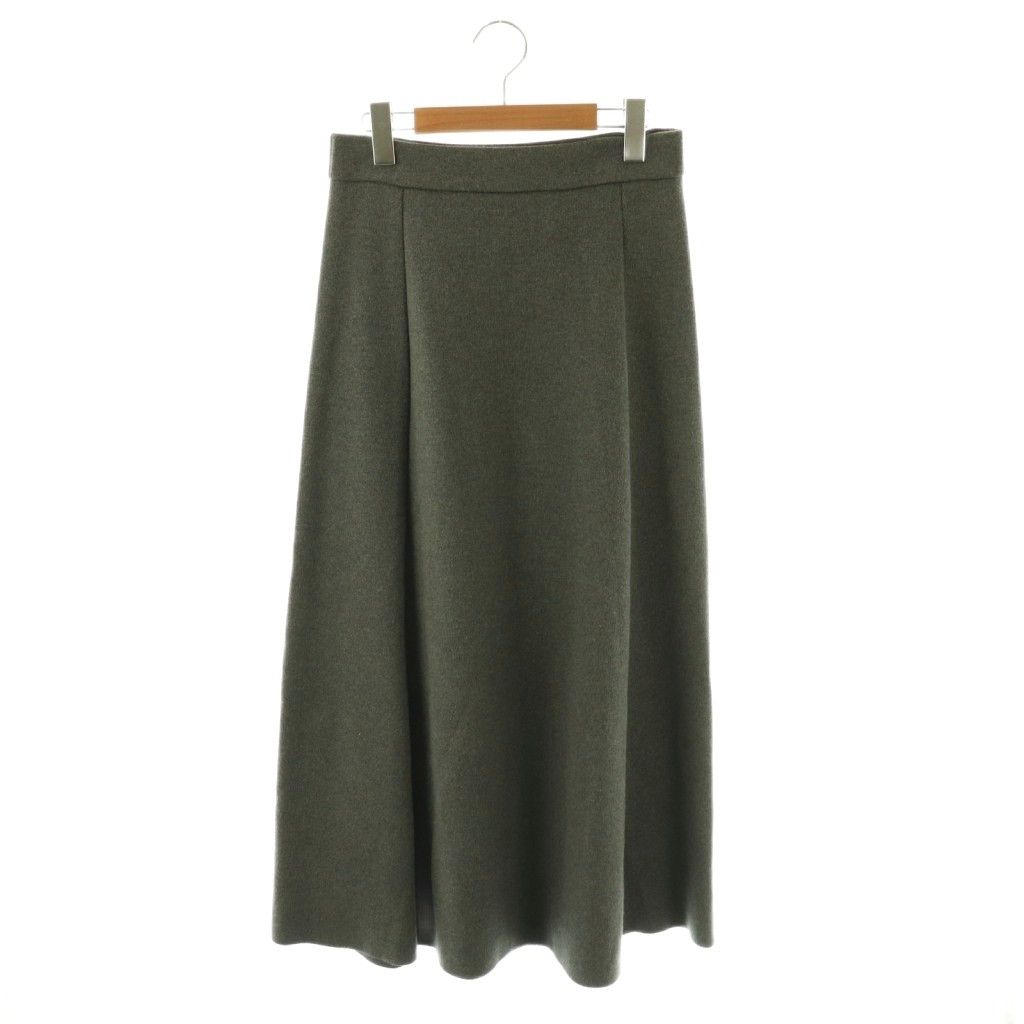 ミューズ ドゥーズィエム クラス MUSE de Deuxieme Classe 24AW smooth TOP LONG SKIRT スカート ニット フレア グレー /CX ■OS