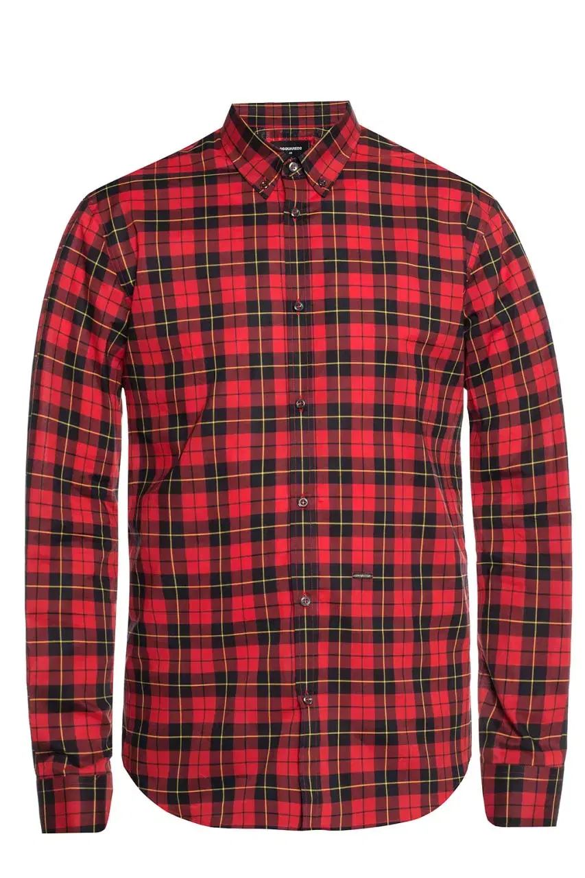 DSQUARED2 レッド チェックシャツ