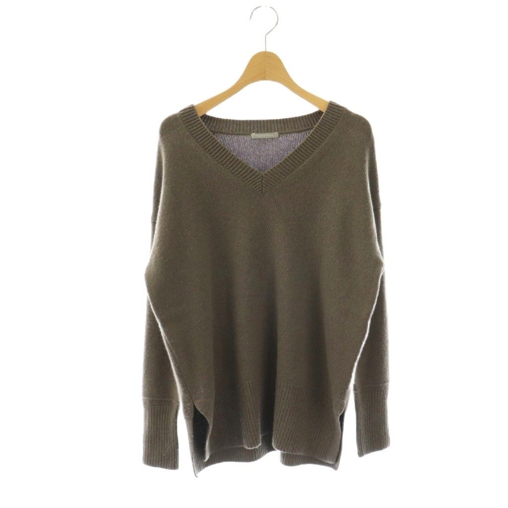 セオリーリュクス theory luxe CASHMERE SONA Vネックニット セーター 長袖 カシミヤ 38チャコール /NR ■OS ■SH