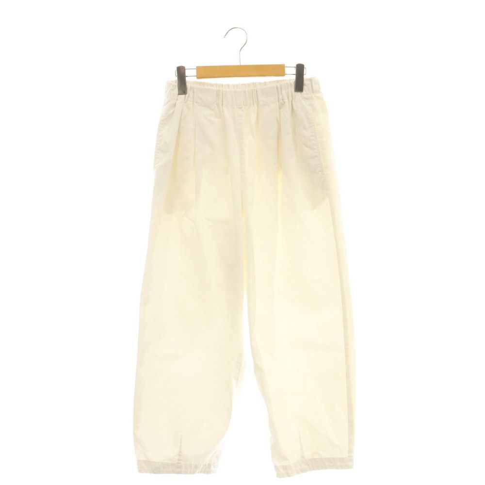 カグレ かぐれ 23AW コットンクロップドパンツ ワイド タック F 白 /CX ■OS