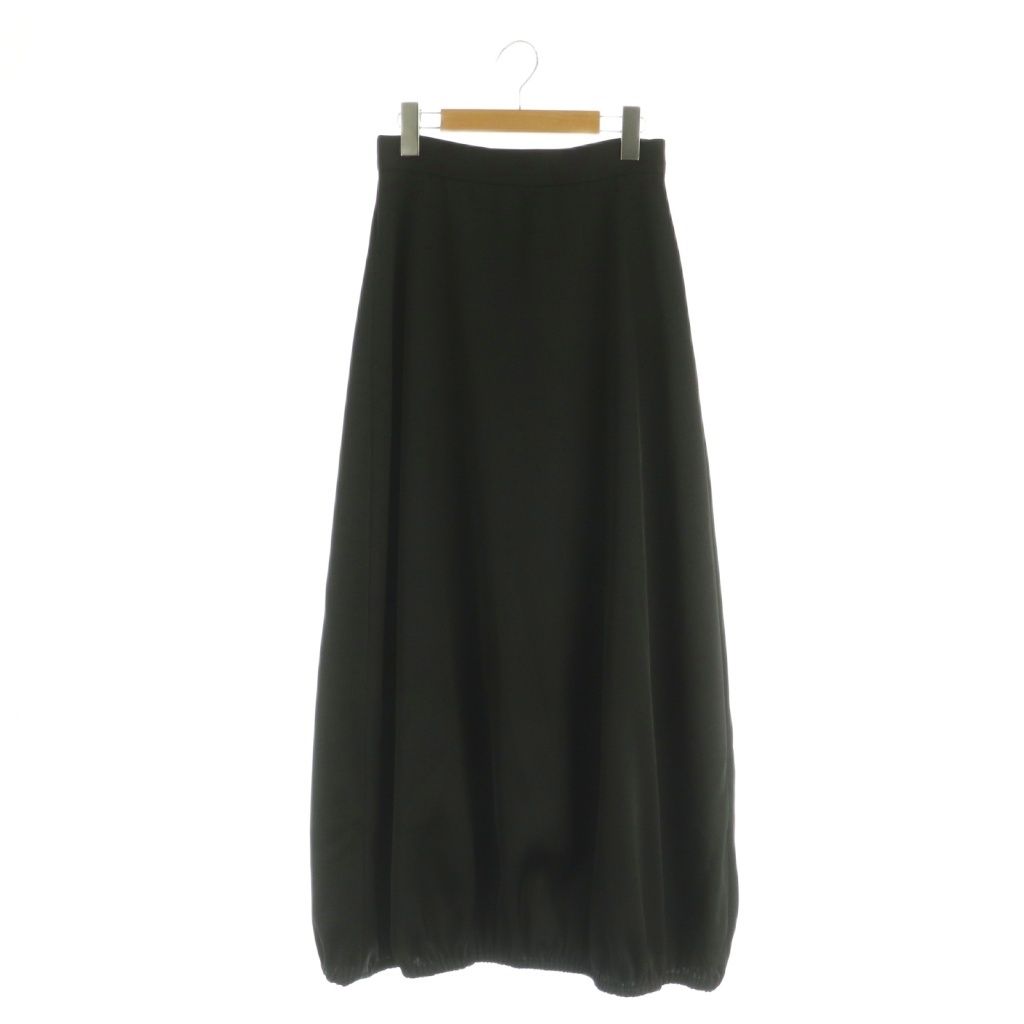 クラネ CLANE 25SS SATIN BALLOON SKIRT サテンバルーンスカート ロング 1 ブラック /MY ■OS