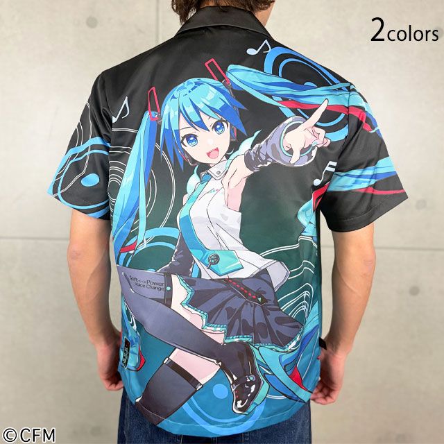 絡繰魂×初音ミク 爆音開襟シャツ◆絡繰魂
