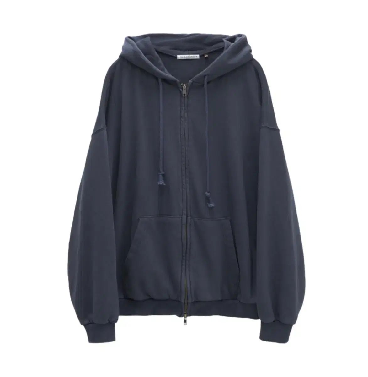 (4) ポリテル HUMAN MADE インデックス HUMAN ルーズ ジップ フーディー ウォッシュド ブルー