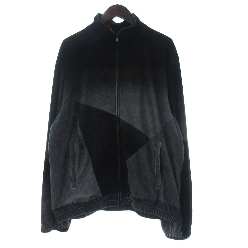 シュプリーム SUPREME 23ss Geo Velour Track Jacket ジャケット ジップアップ ベロア 灰色 グレー L