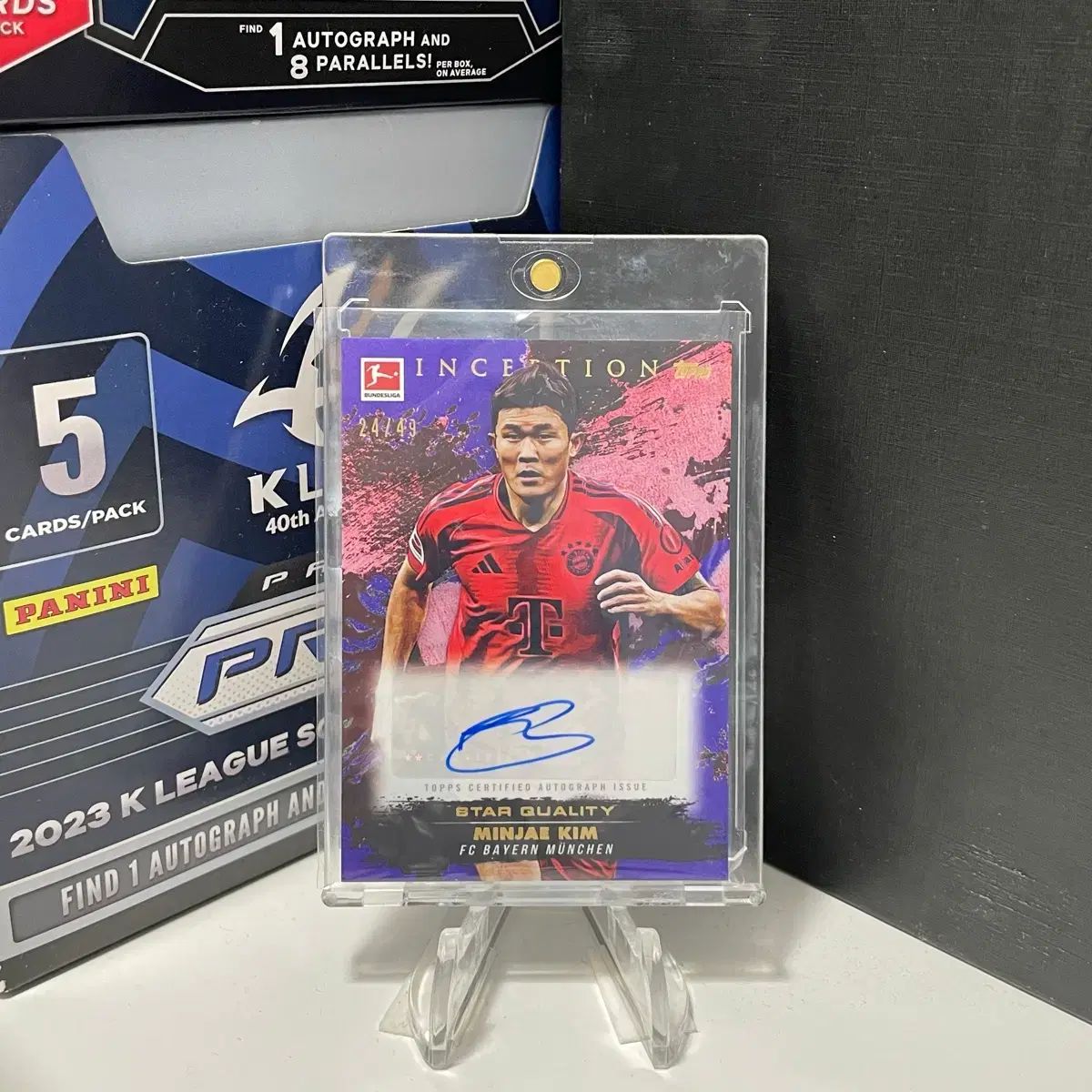 2425 TOPPS INCEPTION FCバイエルン・ミュンヘン 金 玟哉₍キム・ミンジェ) パープル オート サインカード 49枚限定