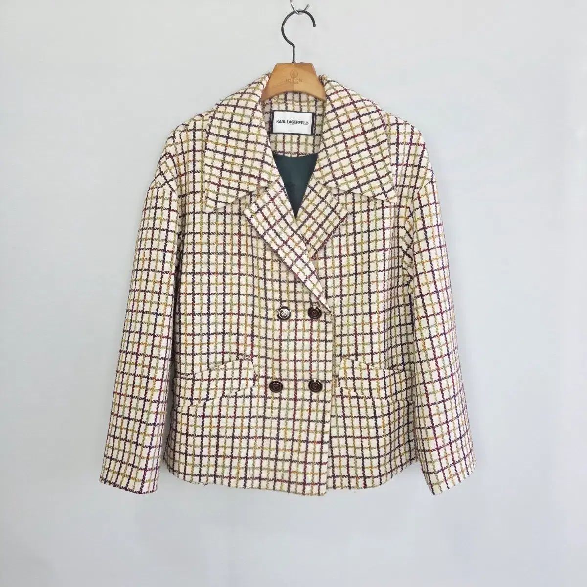 KARL LAGERFELD カールラガーフェルド Classic ツイード CHECK ジャケット レディース