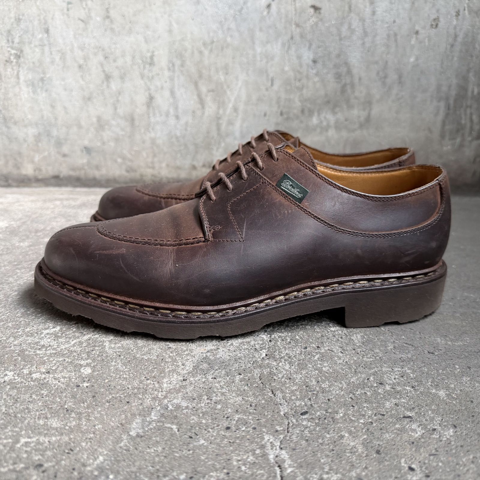 Paraboot AVIGNON Uチップシューズ GRIFFⅡソール ブラウン UK7 パラブーツ アヴィニョン 革靴 レザーシューズ