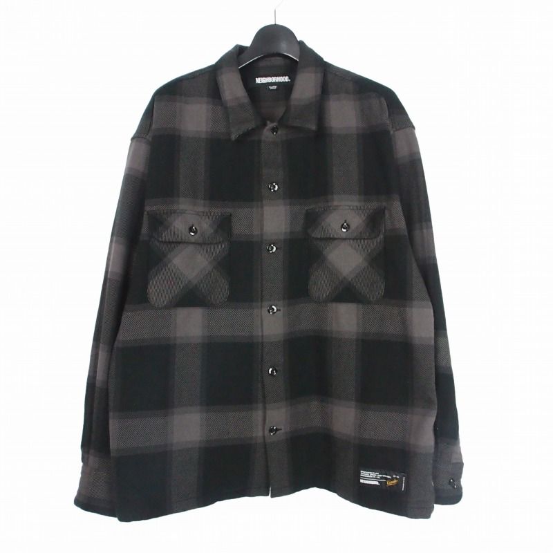 ネイバーフッド NEIGHBORHOOD 25AW BUFFALO CHECK SHIRT LS バッファローチェックシャツ 長袖 XL ブラック 黒 252BENH-SHM02