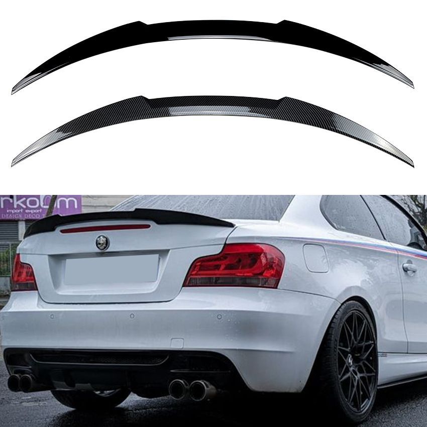 BMW 1シリーズ E82/E88 クーペ (BMW 1 Series Coupe) 2008-2013専用 リアスポイラー ABS製 カーボン調/ピアノブラック 2色 ドレスアップ効果 走行安定性向上 簡単取付 軽量高強度 耐候性抜群 送料無料