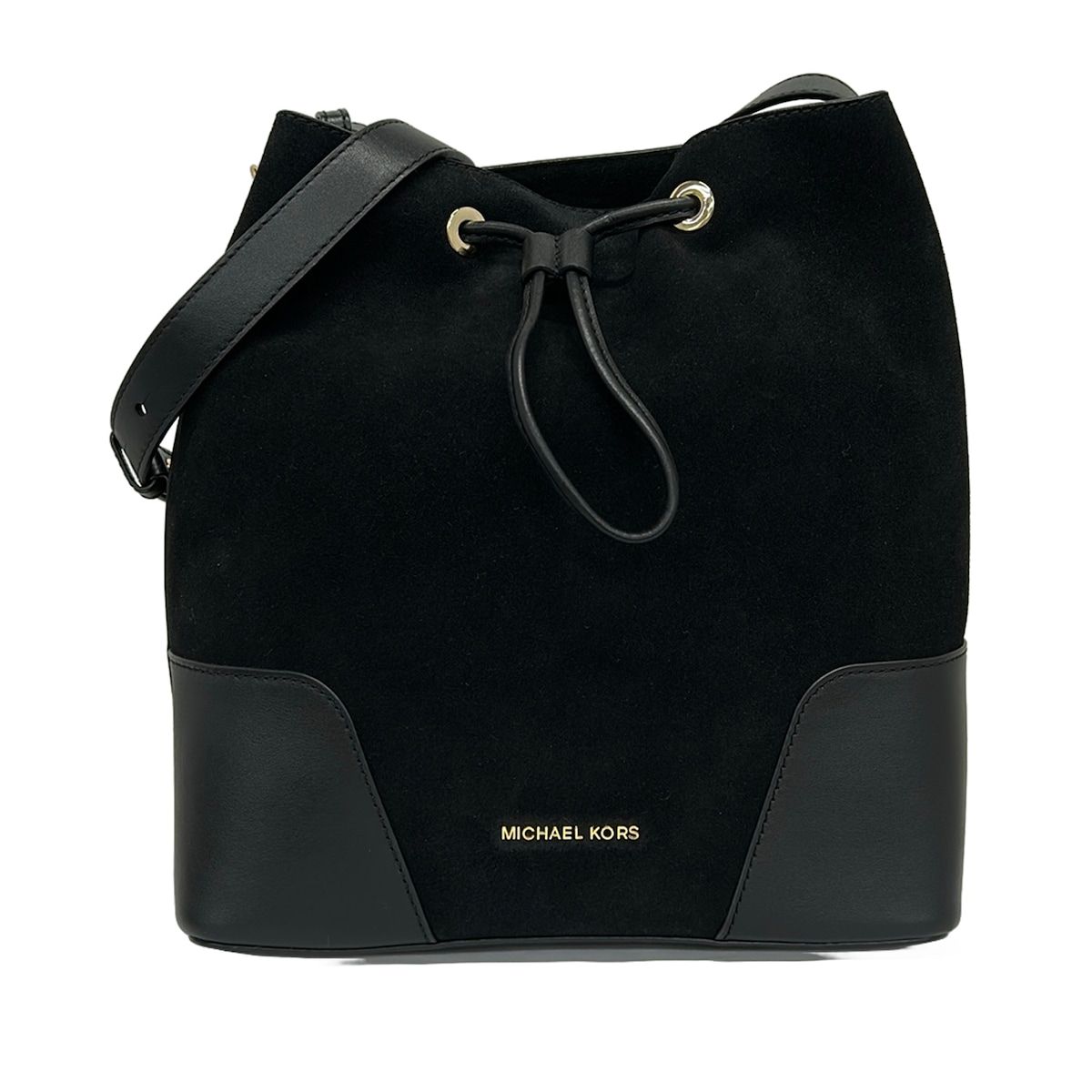 MICHAEL KORS(マイケルコース) ショルダーバッグ - 黒 巾着型 レザー