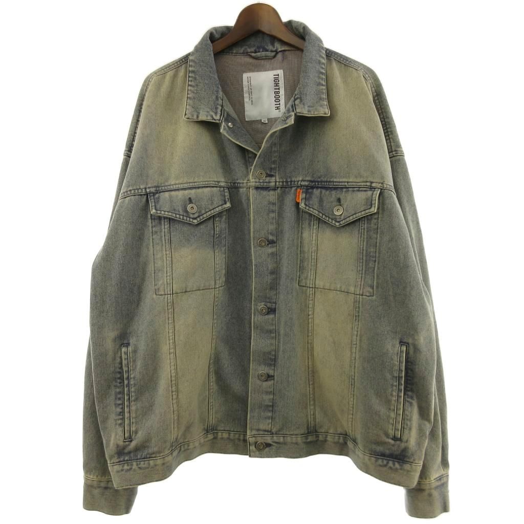 タイトブース TIGHTBOOTH TBPR 美品 25AW DENIM JACKET デニム ジャケット FW25-JK12 コットン ウォッシュブルー XL 大きいサイズ
