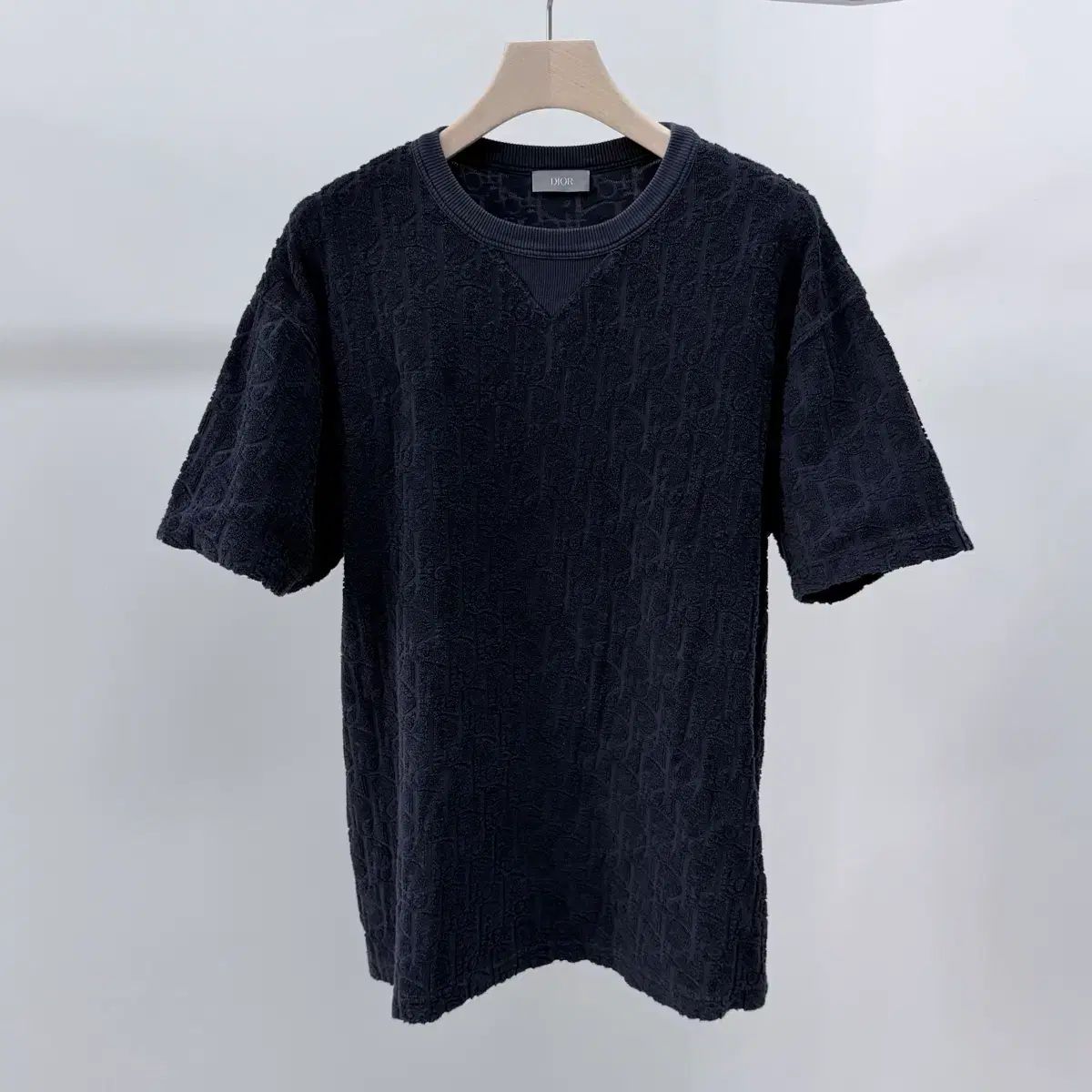 S級/L ディオール オブリーク フレンチテリー コットン 半袖 Tシャツ 白