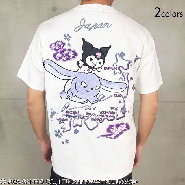 kuromi×絡繰魂コラボ KUROMI JAPAN半袖Tシャツ◆絡繰魂