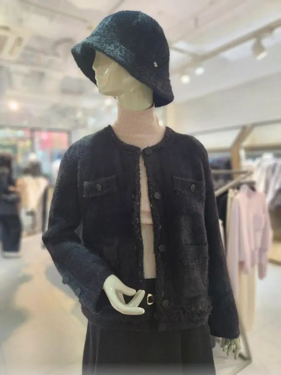 シスレー ツイード バイカラー ショート カーディガン (新品)