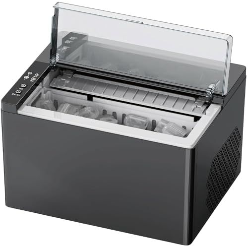 【新品】高速 製氷機 家庭用 新型 最短5分製氷 自動製氷機 ブラック [タンク容量1.6L][氷バスケット満氷量約0.6kg] [スピード製氷/2種類の製氷サイズ/大容量水タンク] 製氷 卓上 スピード 氷 簡単操作 クリア ロック氷 大量 da5b557d