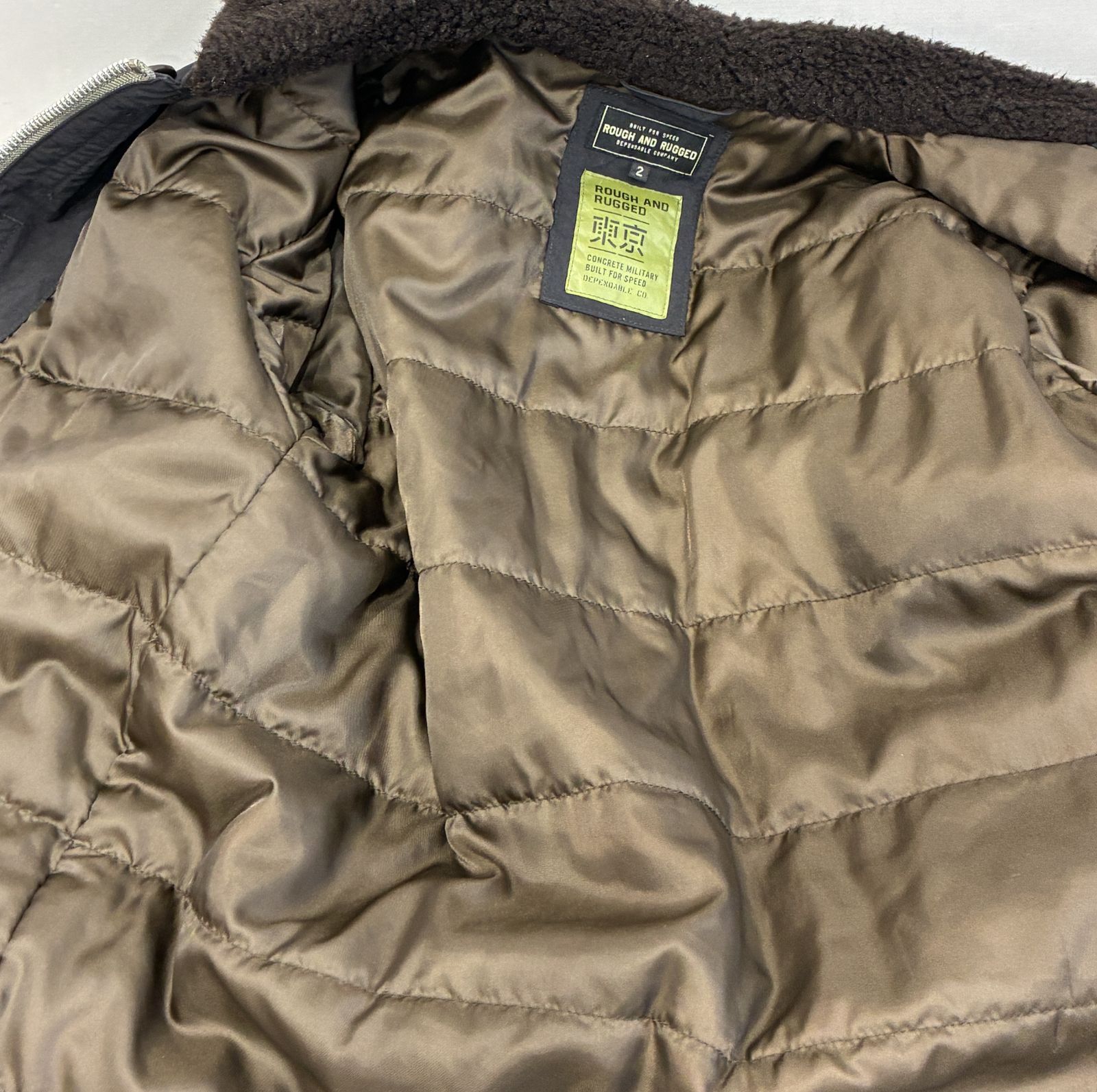 中古 ROUGH AND RUGGED ナイロン デッキ ジャケット サイズ2 肩幅約 
