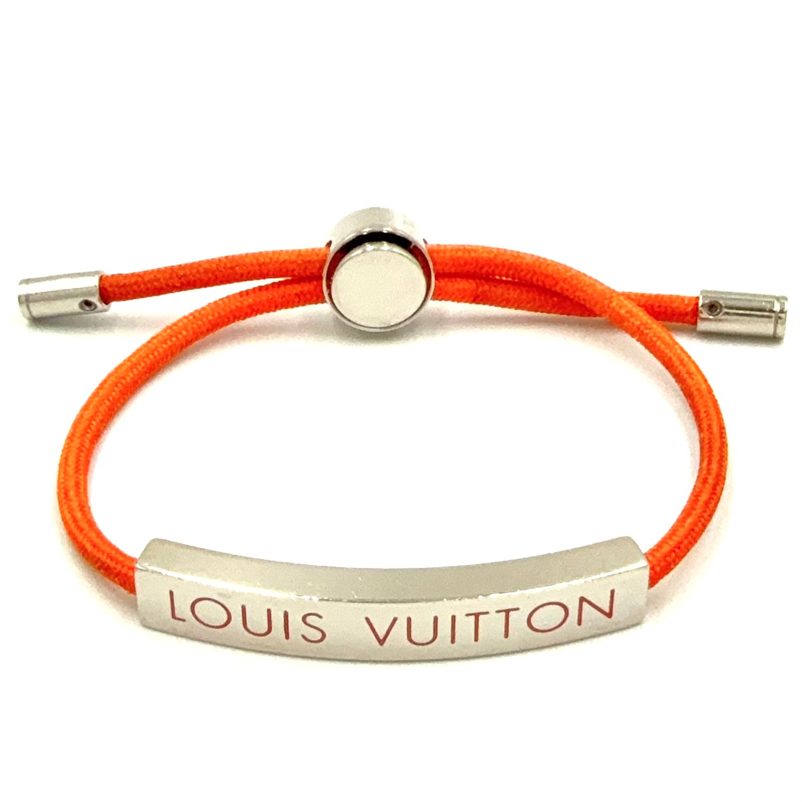 LOUIS VUITTON LVスペース メタル×ナイロン オレンジ×シルバー ブレスレット M69310
