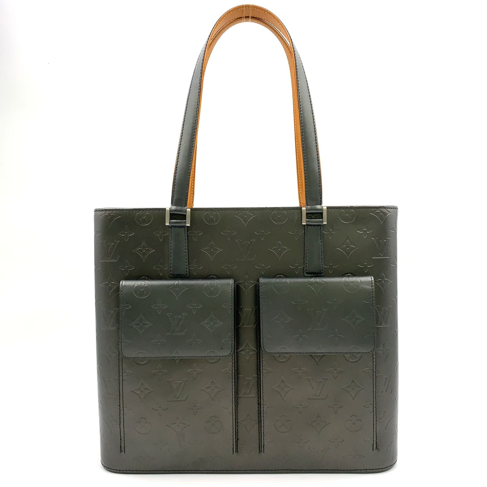 LOUIS VUITTON ウィルウッド モノグラムマット モノグラムマット ノワール レザー ブラック トートバッグ シルバー M55102