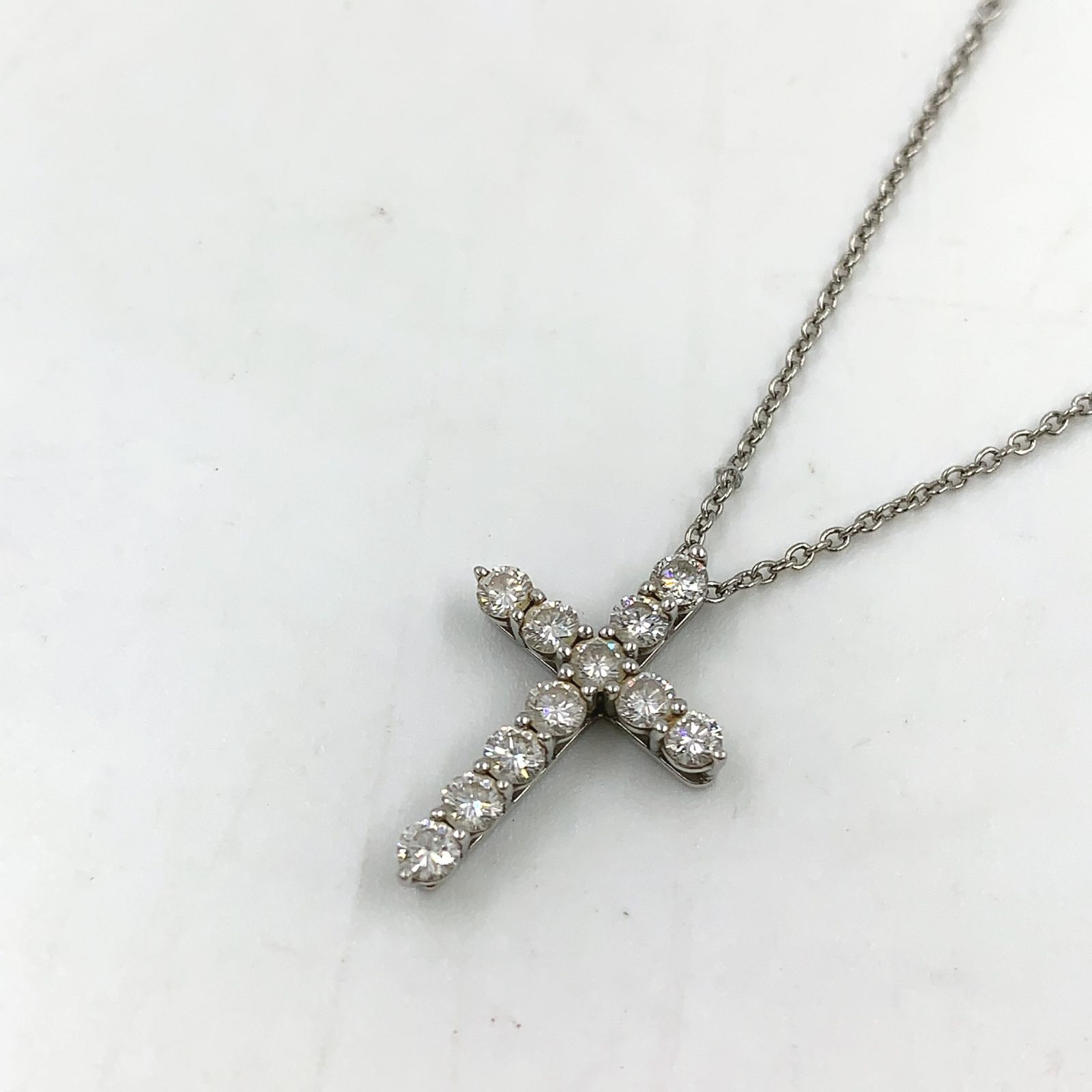 TIFFANY & Co. ダイヤモンドクロス PT950 プラチナ ネックレス
