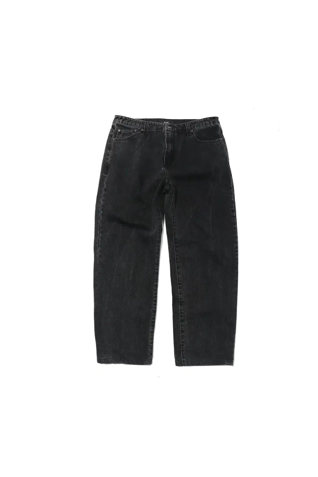 PLAC STEEZE ブラック ワイド デニム パンツ size 36