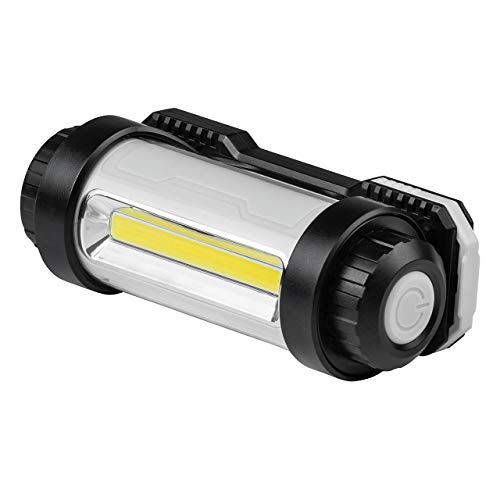 サンワダイレクト LED作業灯【乾電池式】マグネット/フック 防滴IPX4 最大350ルーメン COBチップ 角度調整 800-LED037t