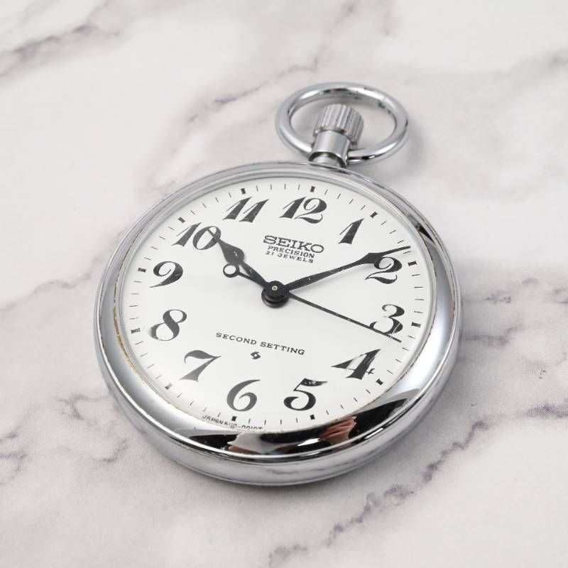 SEIKO セイコー PRECISION 懐中時計 SECOND SETTING 日本製 ポケットウォッチ 稼働品