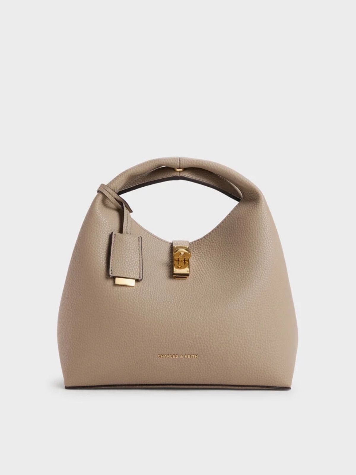 国内即完売CHARLES & KEITH Chance バッグ(M) CK2-10701618 トープ