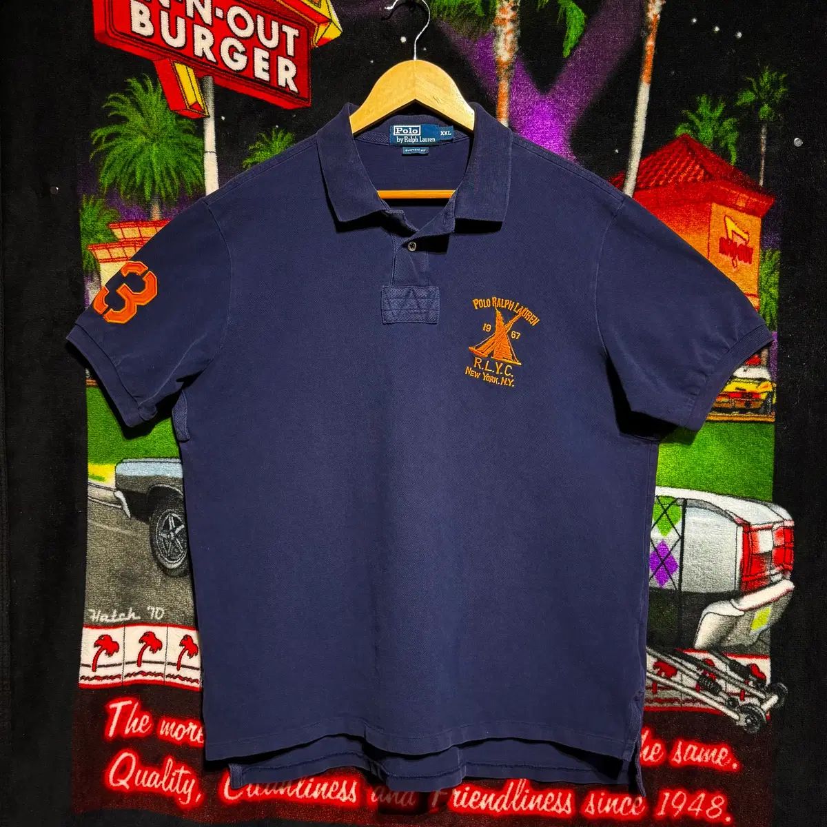POLO RALPH LAUREN ヨットクラブ 半袖 ラグビーシャツ カラーTシャツ XL