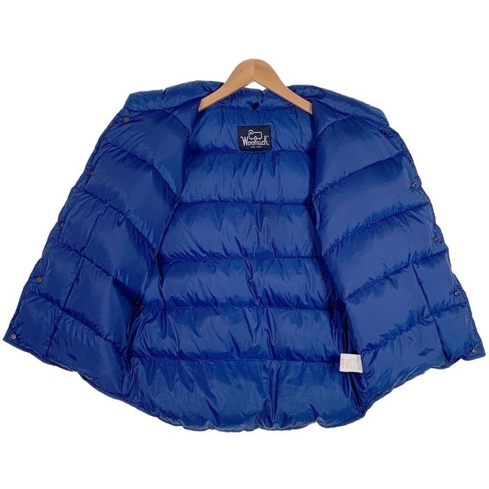 80's WOOLRICH ウールリッチ ダウンベスト ブルー Size L - メルカリ