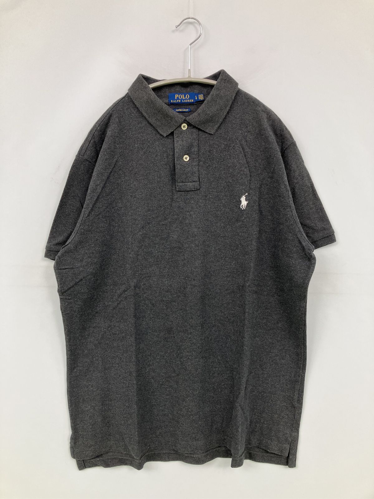 Polo Ralph Lauren ポロラルフローレン ポロシャツ LG グレー 半袖 無地 ワンポイント