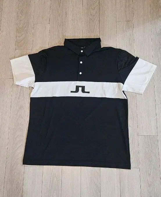 J.LINDEBERG (J.リンドバーグ) ブラック/白 半袖 ポロTシャツ 100