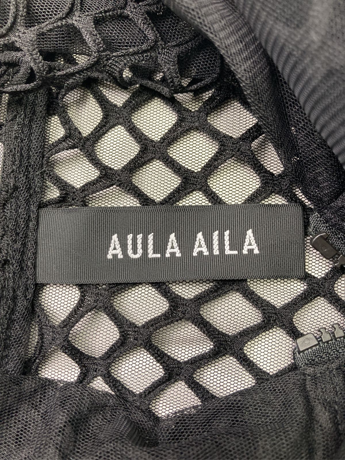 AULA AILA アウラアイラ ブルゾン 0 ブラック チュール レース