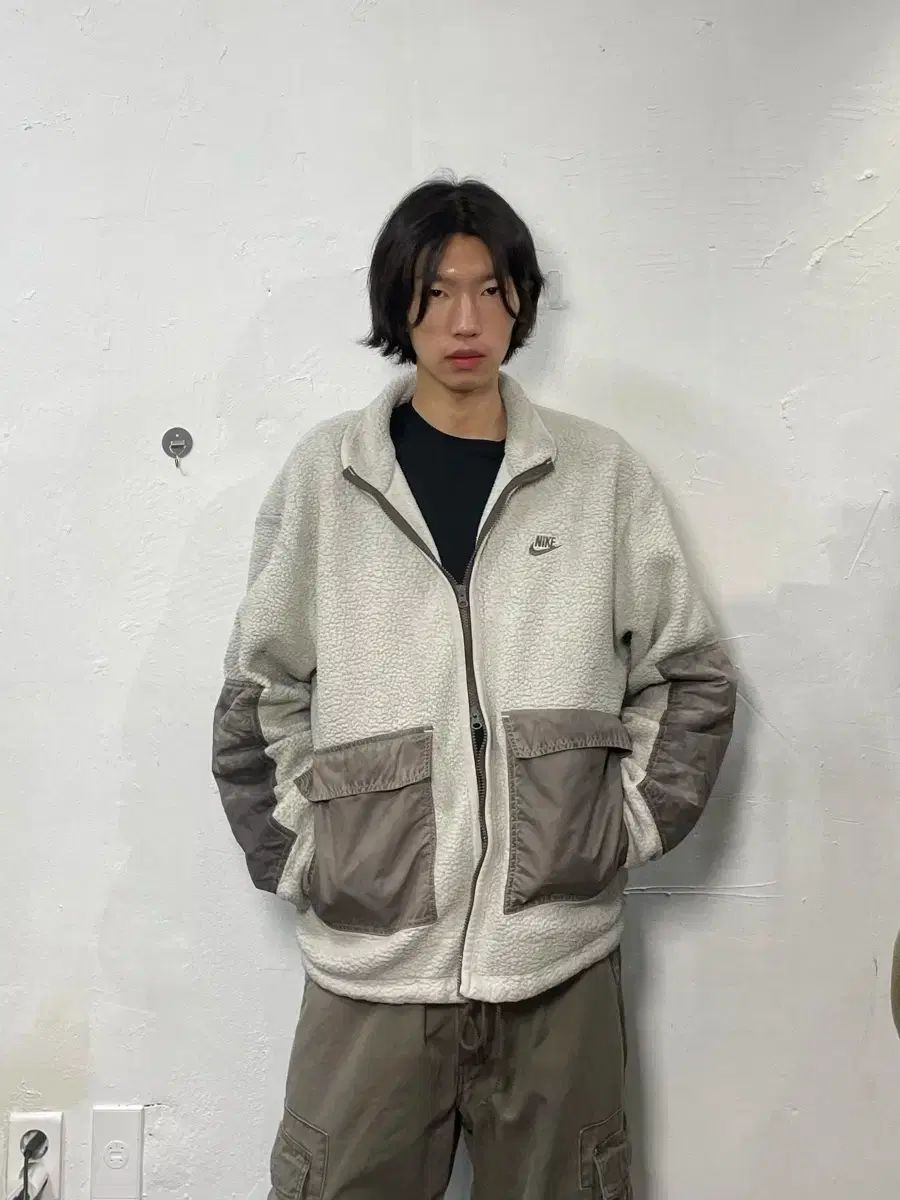 ナイキ ナイロン ポケット ディテール フリース ジャケット 2XL