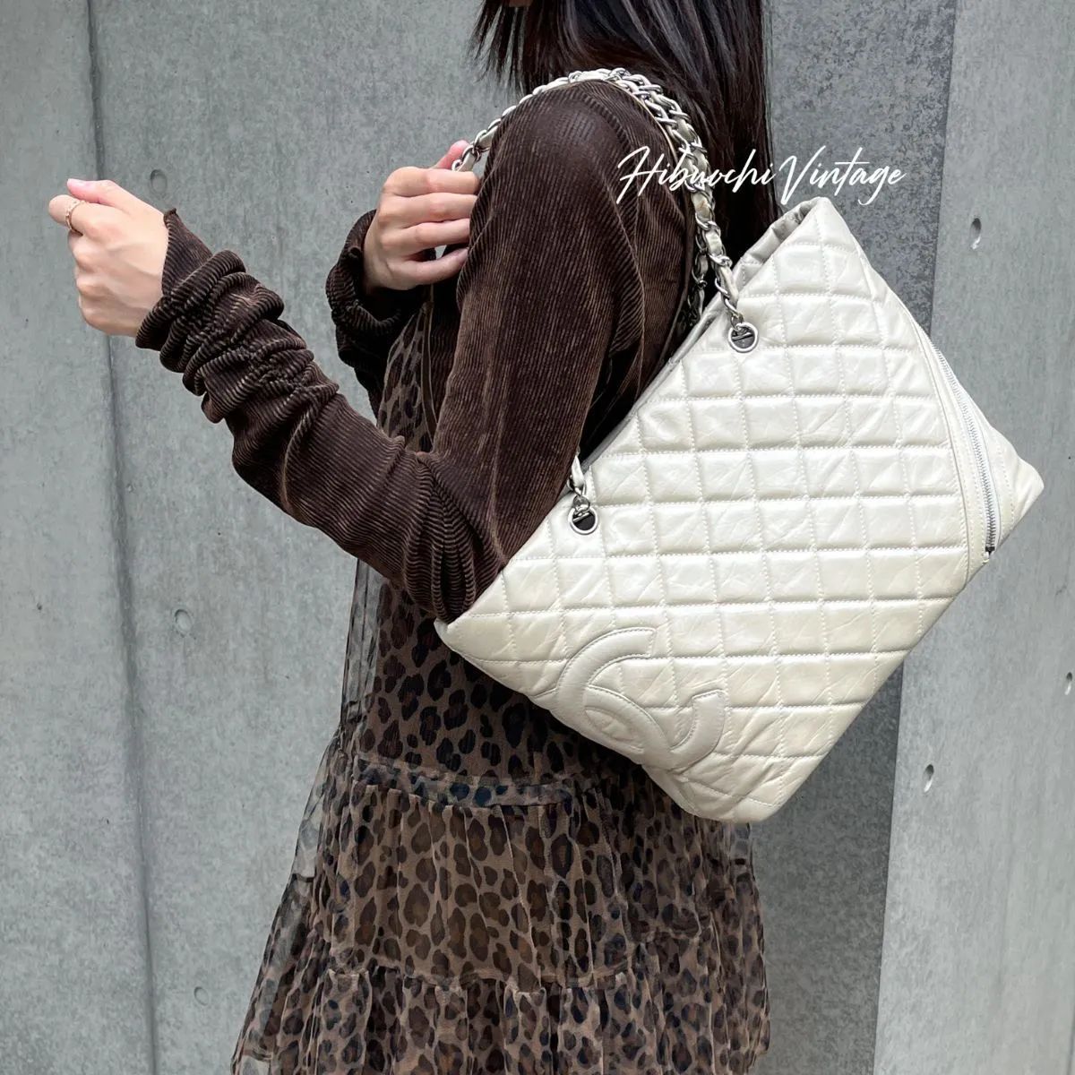 中古】CHANEL シャネル ココマーク カンボン チェーンショルダーバッグ 