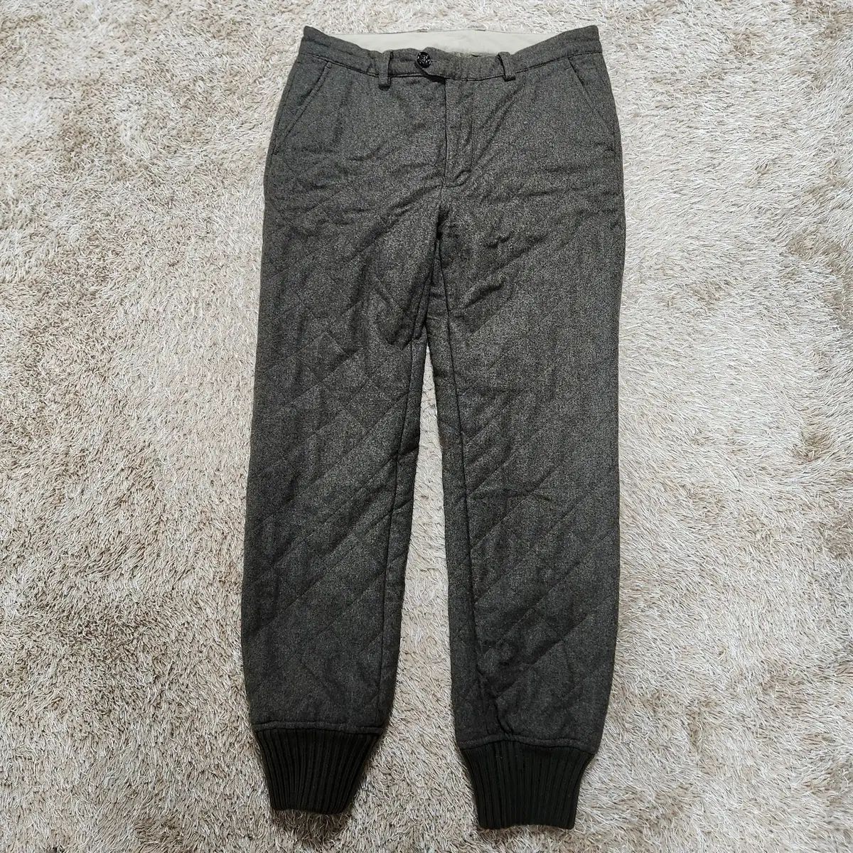 (ヴィンテージボックス) MONCLER モンクレール 正規品 メンズ 100%ウール キルティング ズボン メンズ 50 サイズ